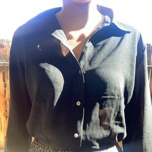 NY & CO black button down blouse